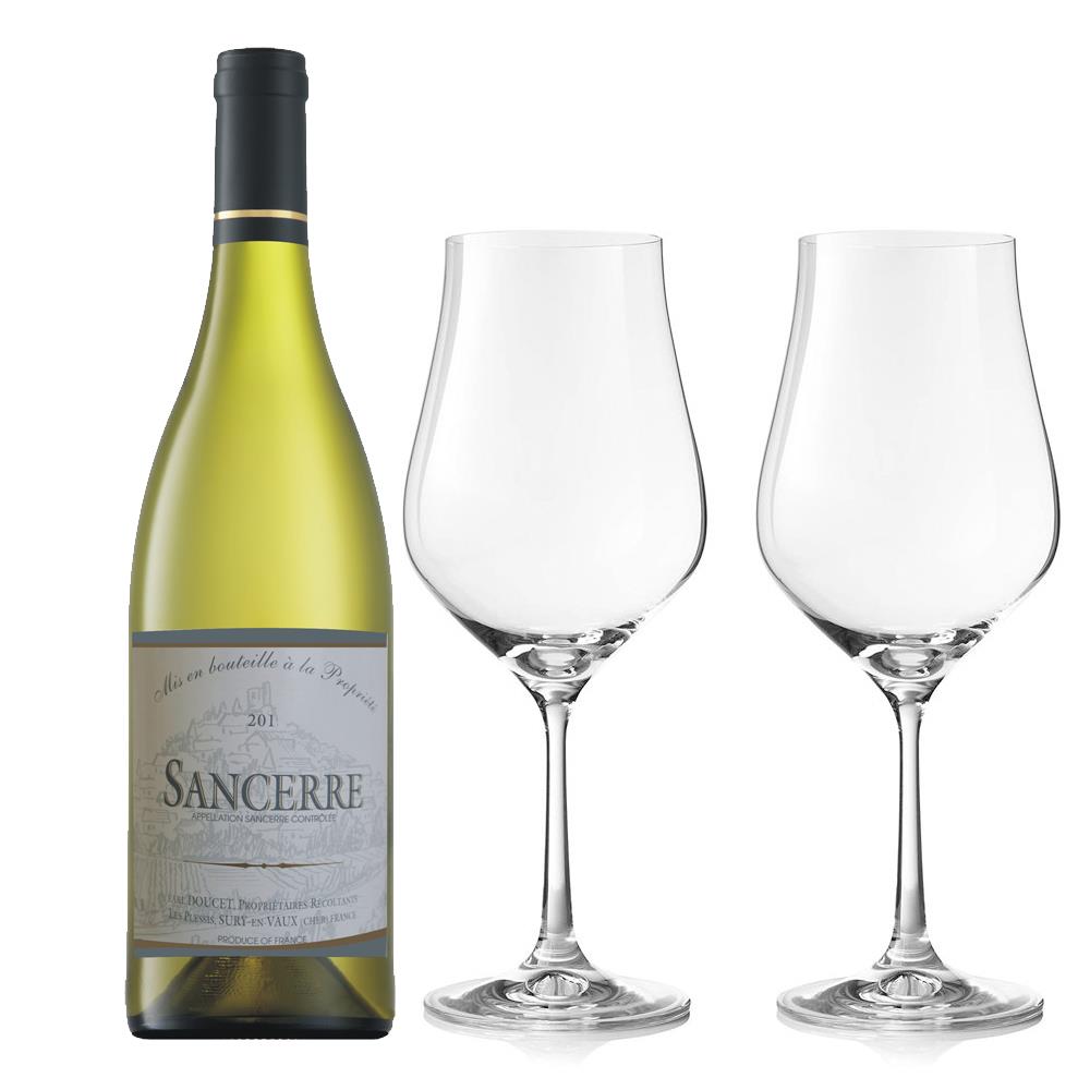 Domaine Doucet Paul &amp; Fils Sancerre And Crystal Classic Collection Wine Glasses